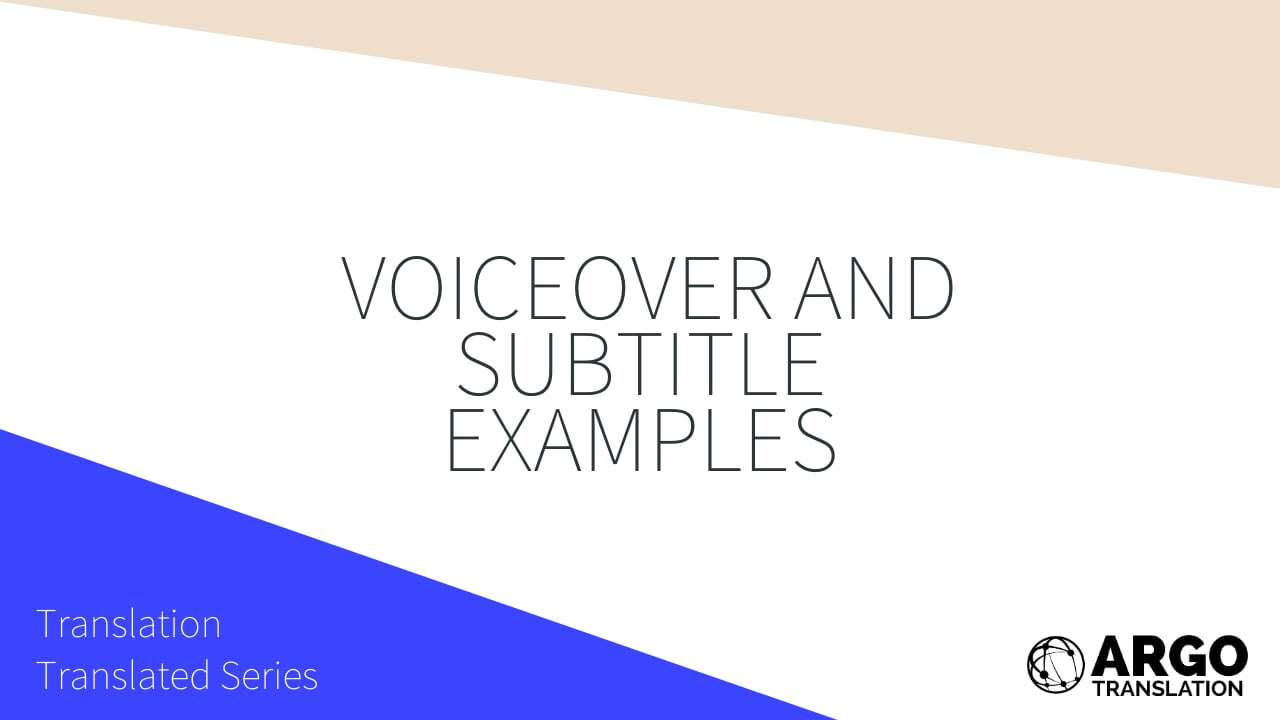 Voice and Subtitle Examples