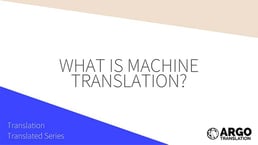 What is Machine Translation? video thumbnail